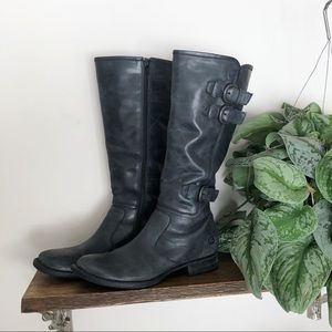 Born High Black Leather Boots